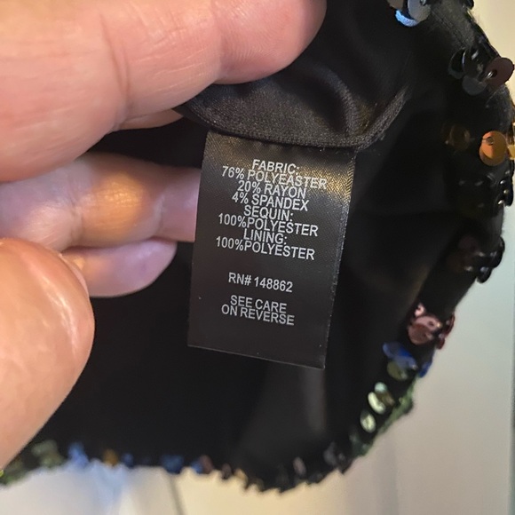 Torrid Rainbow Sequin Mini skirt Size 3 - Picture 3 of 4